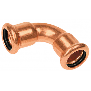 Altech kobber Cu press bjning 18 mm 90 med to muffer