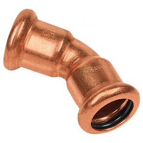 Altech kobber Cu press bjning 12 mm 45 med to muffer