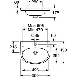 GB 5556 Nautic Hndvask 560 x 430 mm  