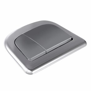 Trykknap komplet duo krom/mat til nautic 2/4 liter  