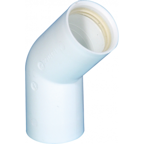 Hvid Purus 45 bjning, 32 mm