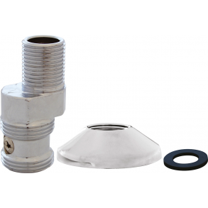 Broen Tilgangsstykke excentrisk 3/4x1/2 Med roset & afsprring. Krom